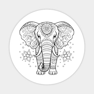 Mandala Elephant Magnet